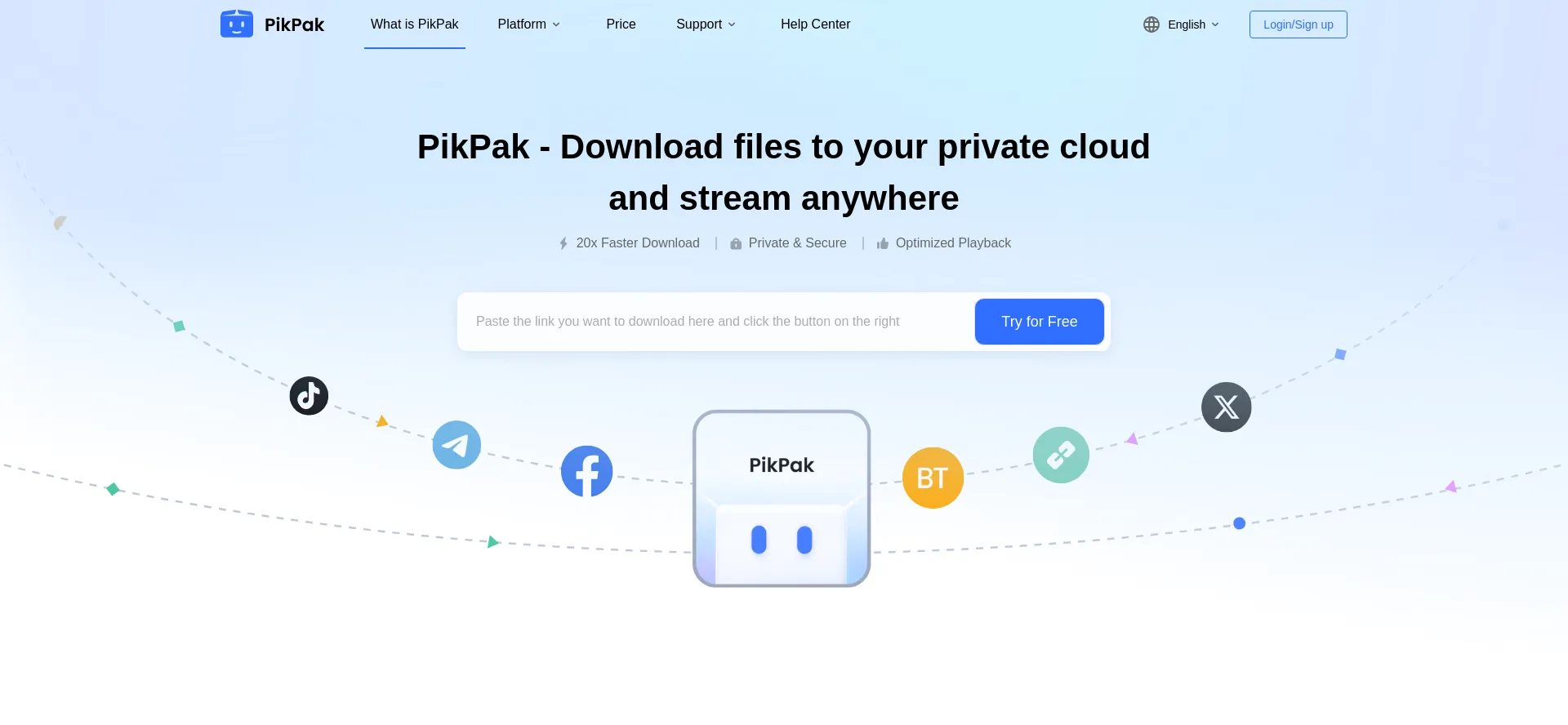 Website screenshot of Mypikpak.com