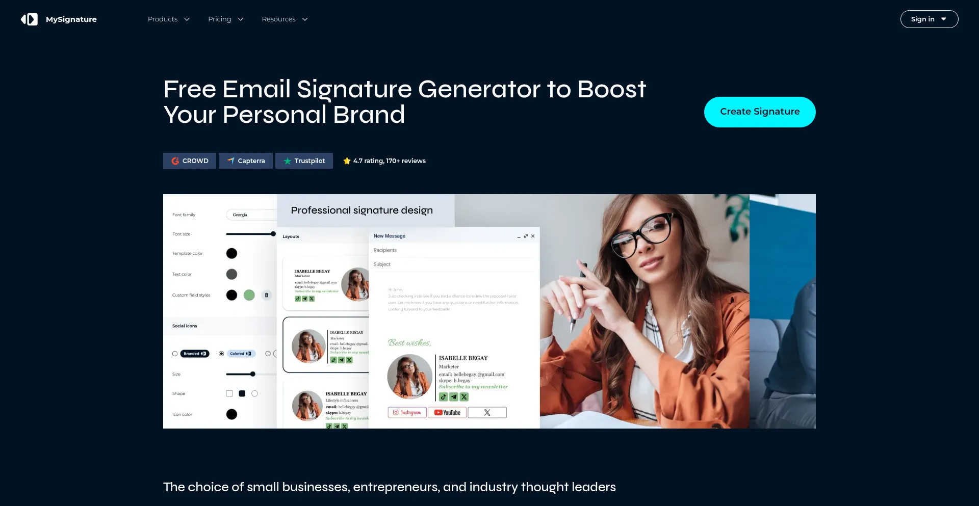 Mysignature.io Screenshot