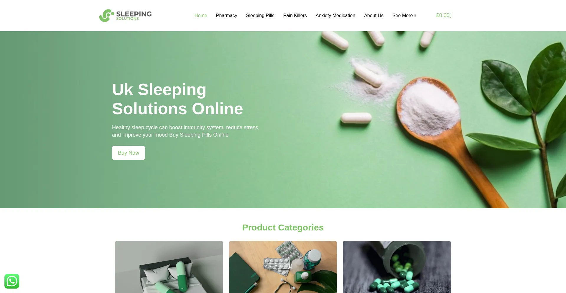 Website screenshot of Mysleepingsolutions.com