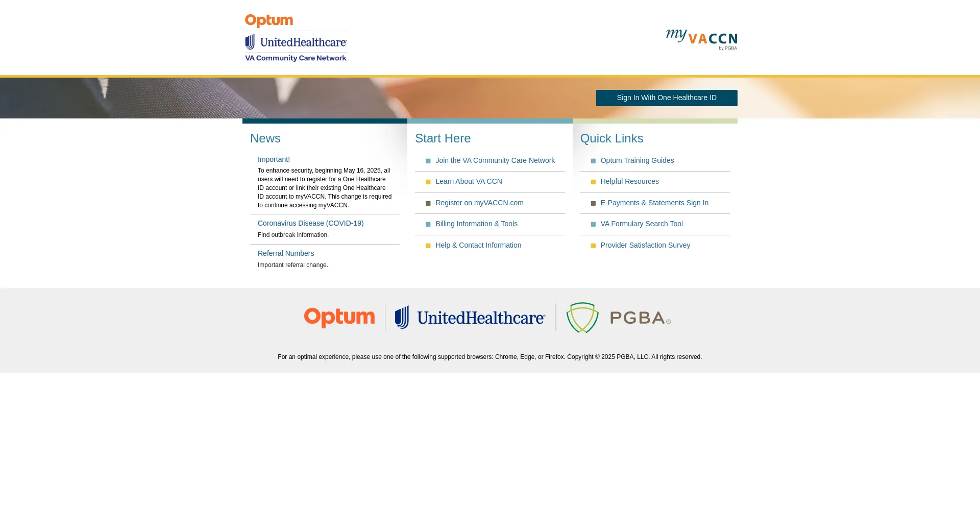 Website screenshot of Myvaccn.com