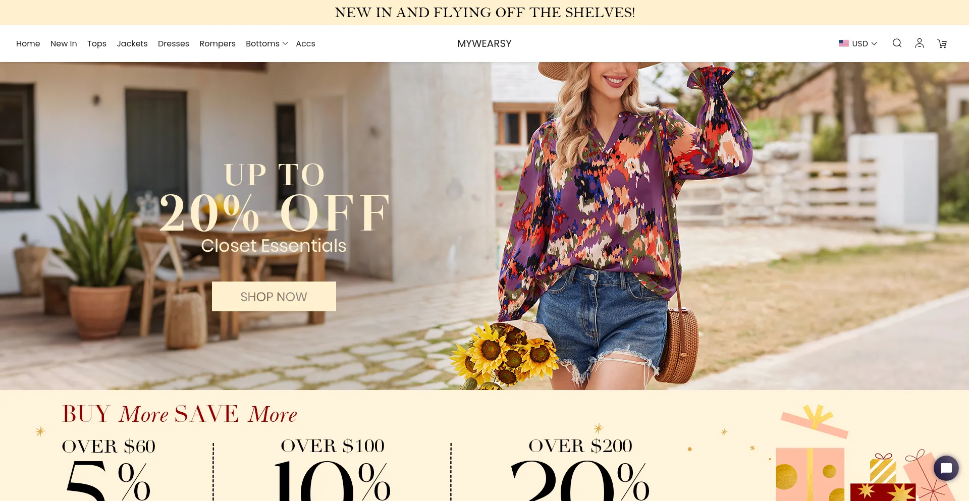 Website screenshot of Mywearsy.com