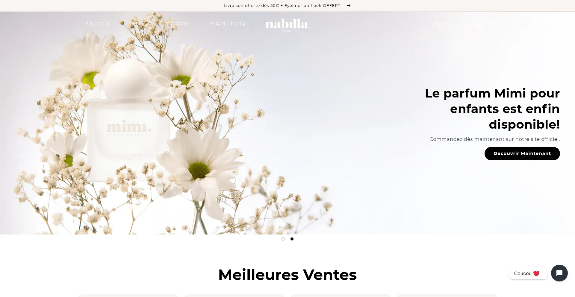 Website screenshot of Nabillabeauty.com