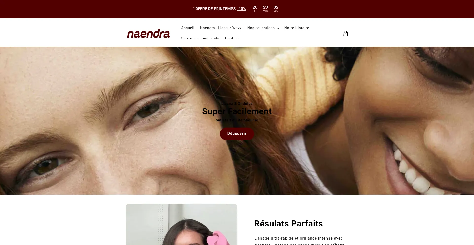 Website screenshot of Naendra.com