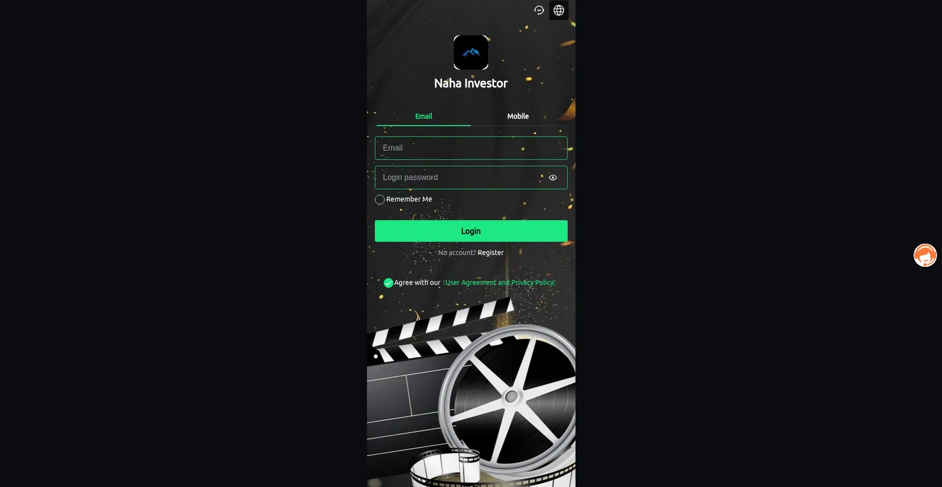 Website screenshot of Nahainvestor.com
