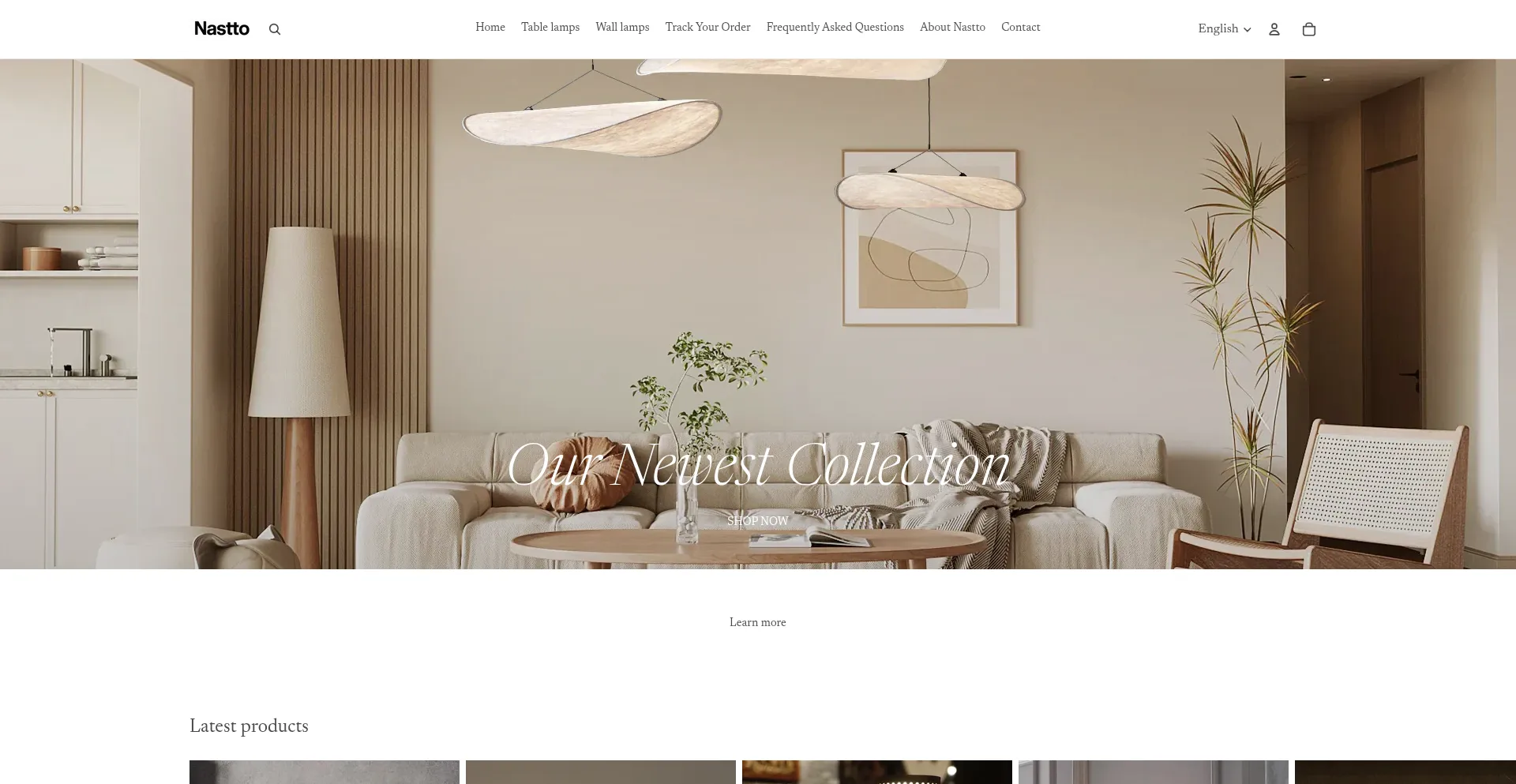 Website screenshot of Nastto.com