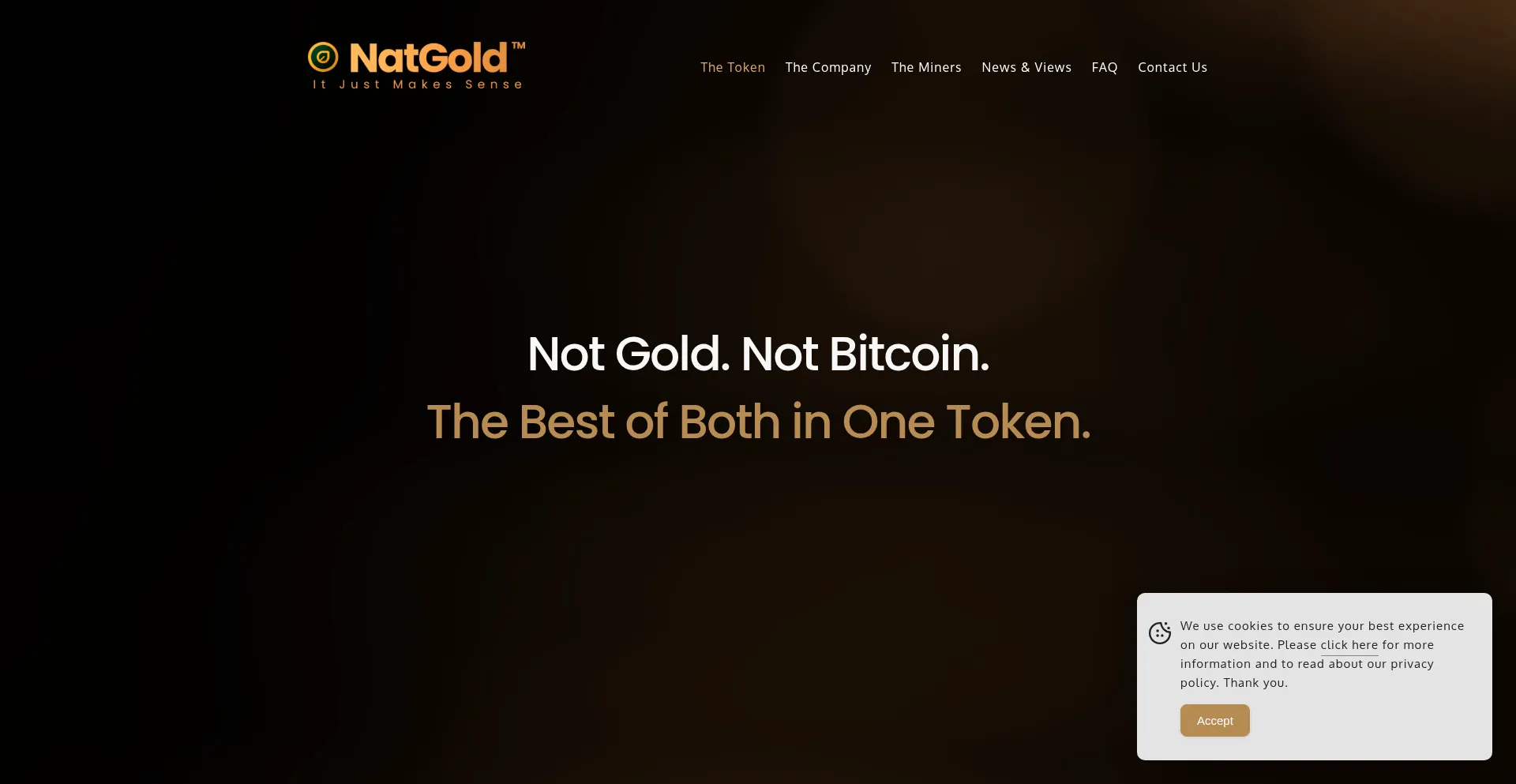 Website screenshot of Natgold.com
