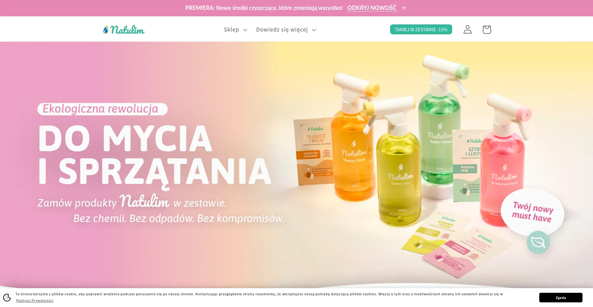 Website screenshot of Natulim.pl