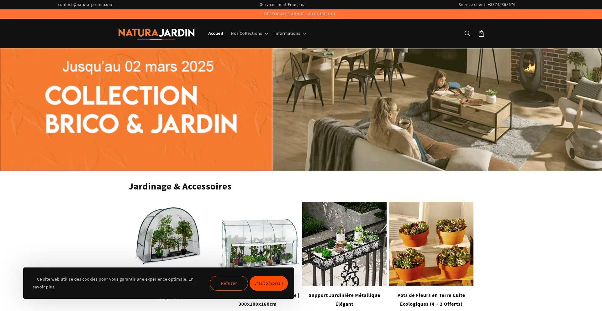 Website screenshot of Natura-jardin.com