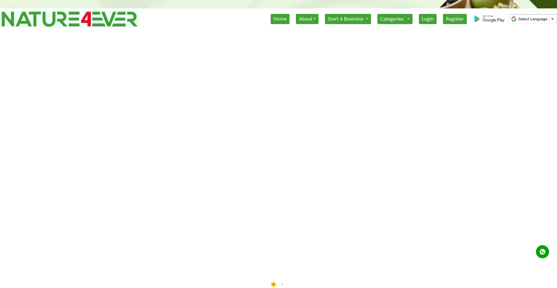 Website screenshot of Nature4everindia.com