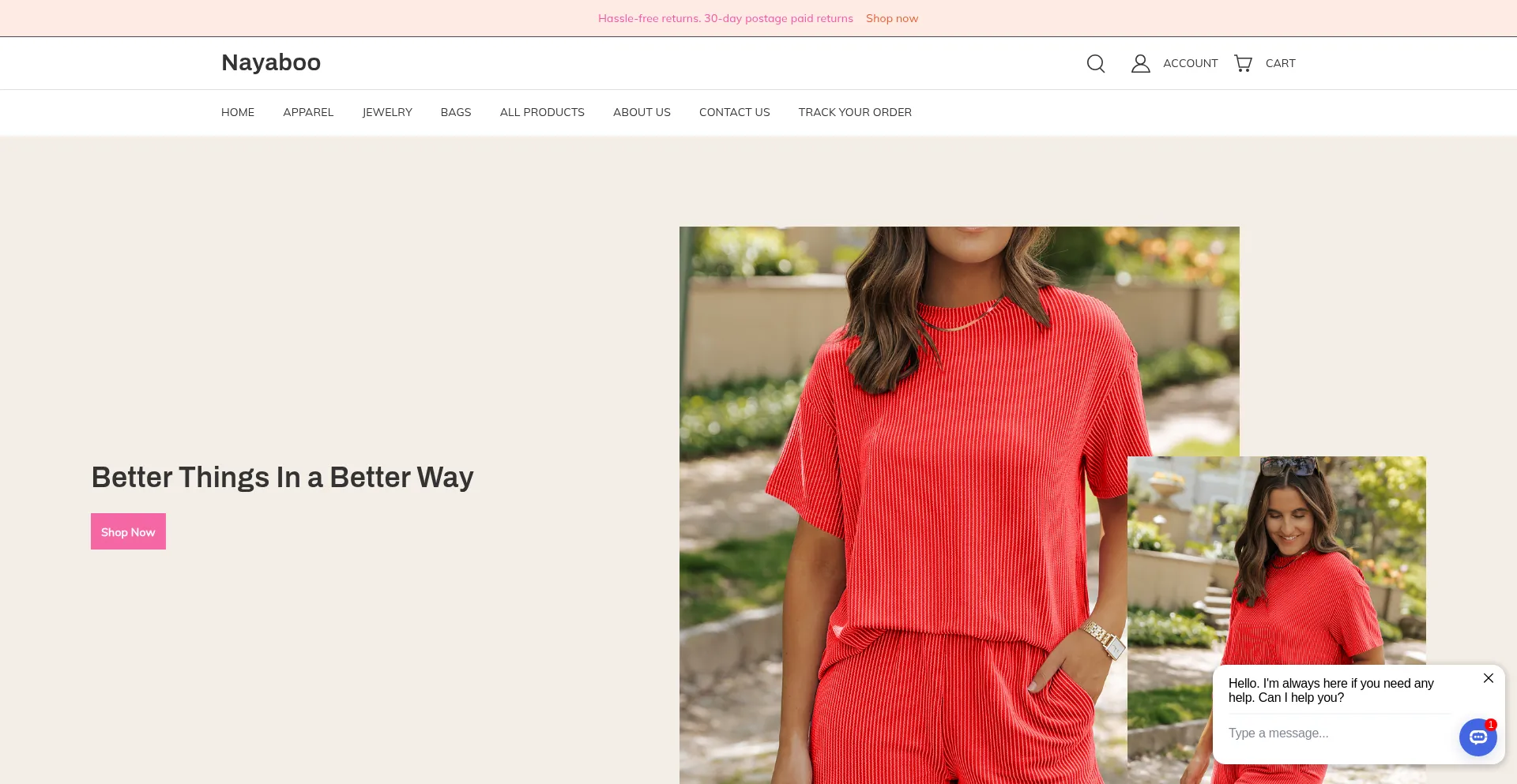 Website screenshot of Nayaboo.online