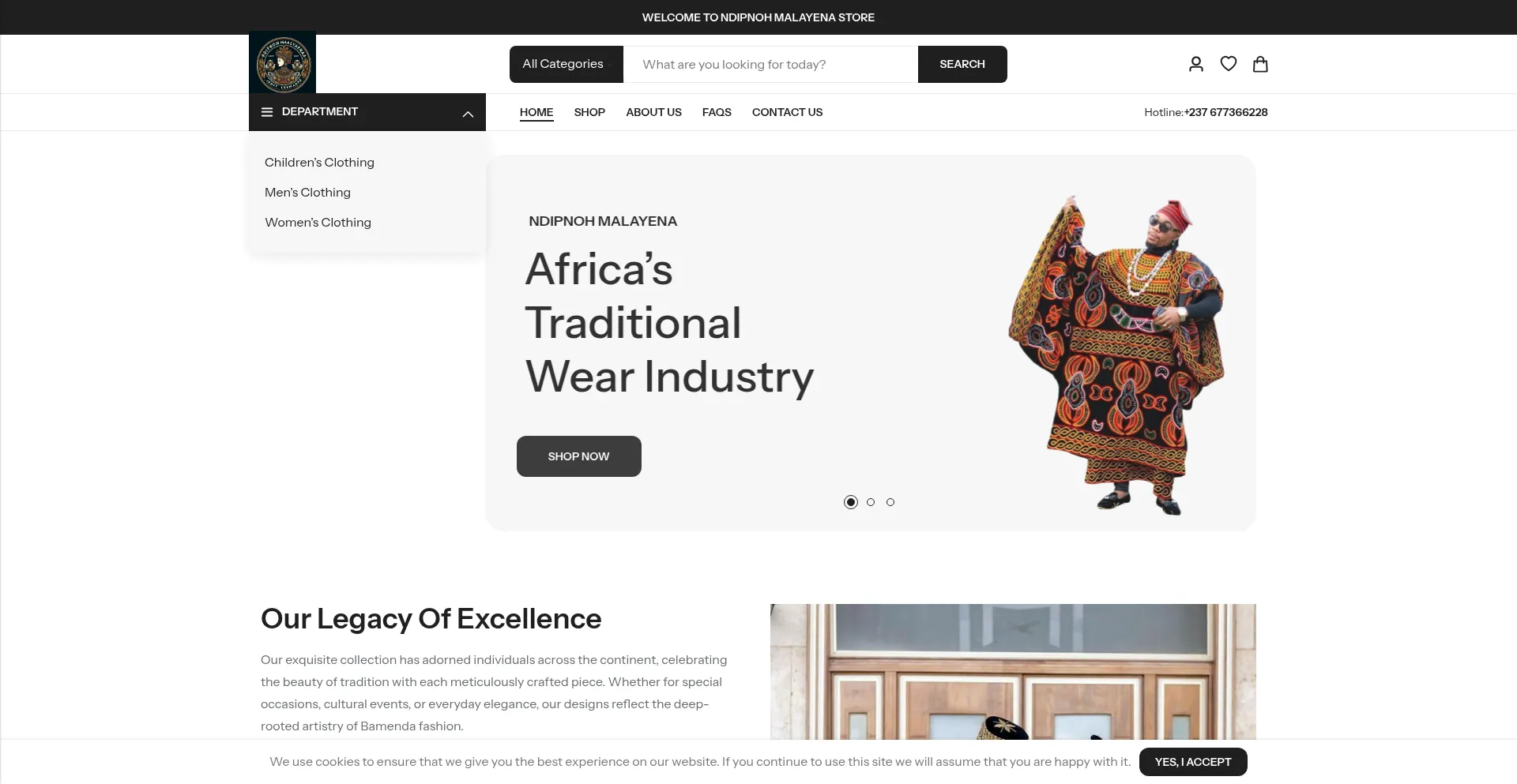 Website screenshot of Ndipnohmalayenajeftleomane.com