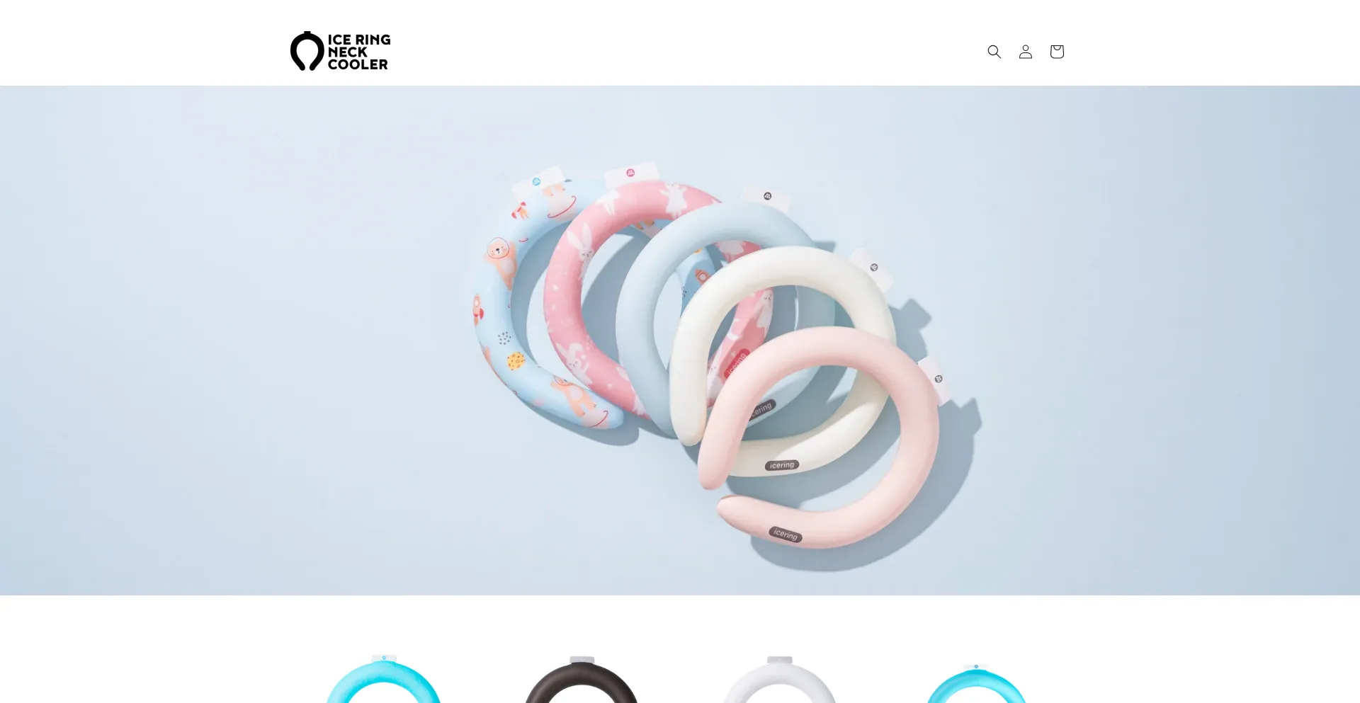 Website screenshot of Neckcooler.com