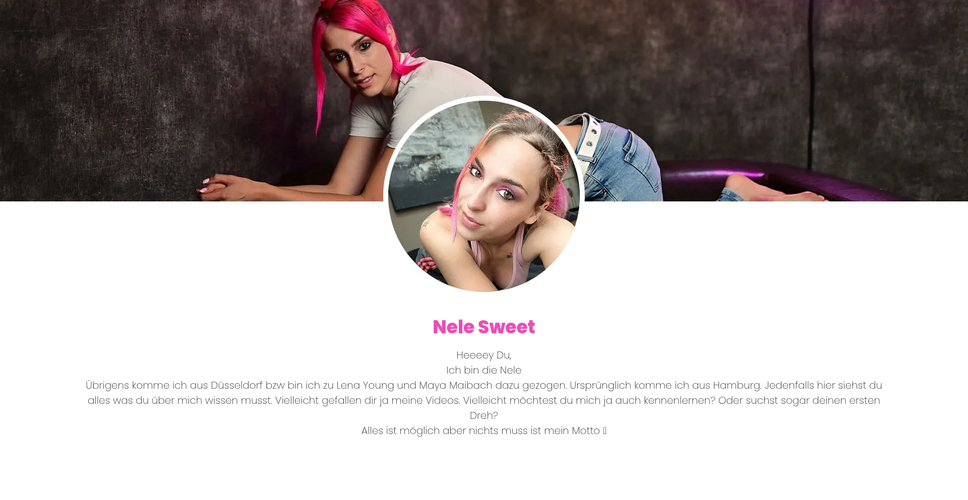 Website screenshot of Nele.privatepage.net