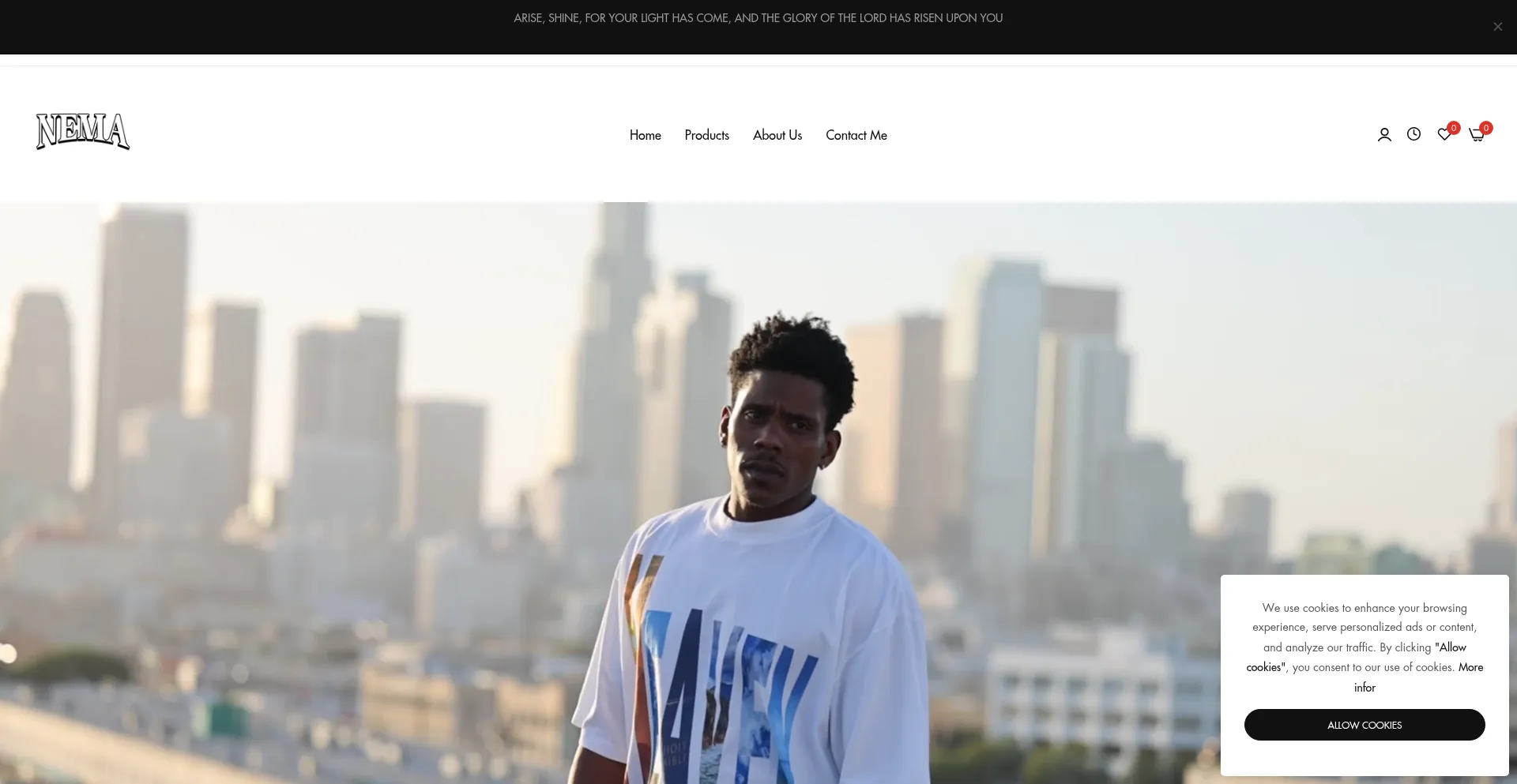 Website screenshot of Nema.store