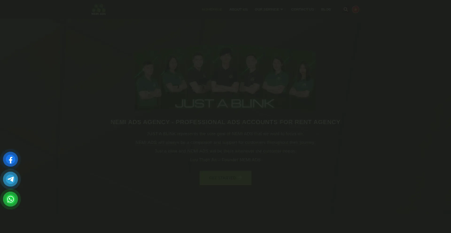 Website screenshot of Nemiads.com