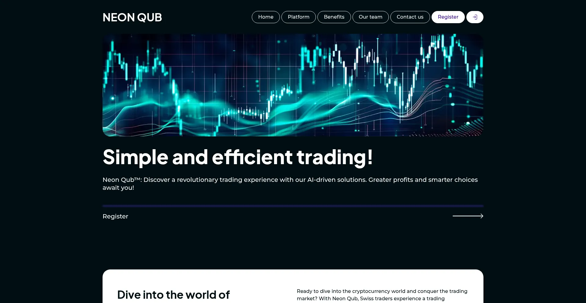Website screenshot of Neon-qub.com