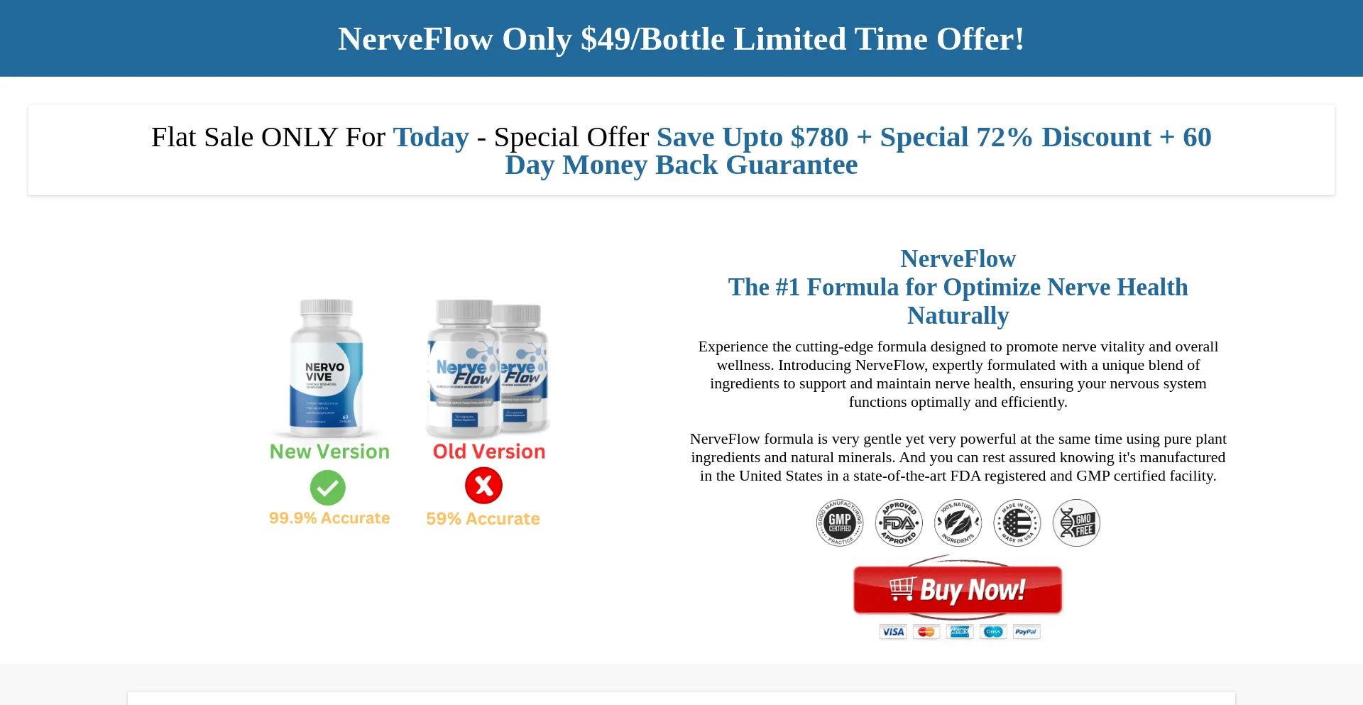 Website screenshot of Nerveflow.org