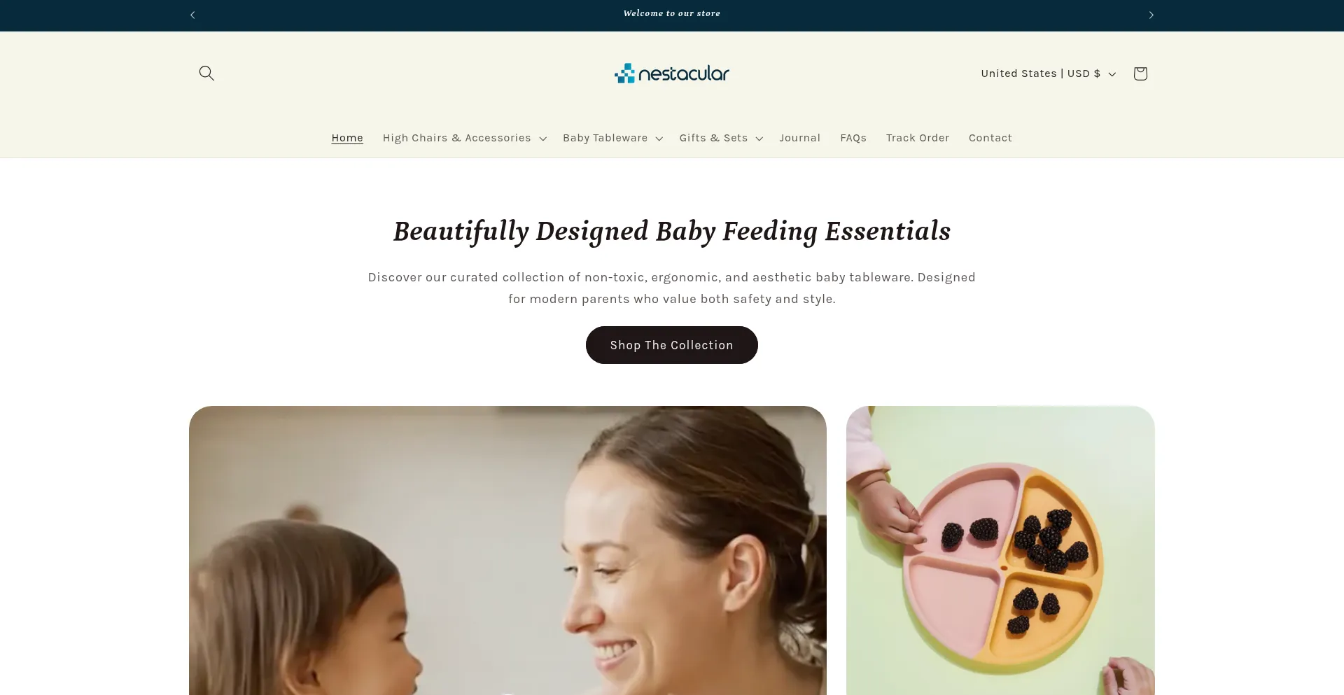 Website screenshot of Nestacular.com
