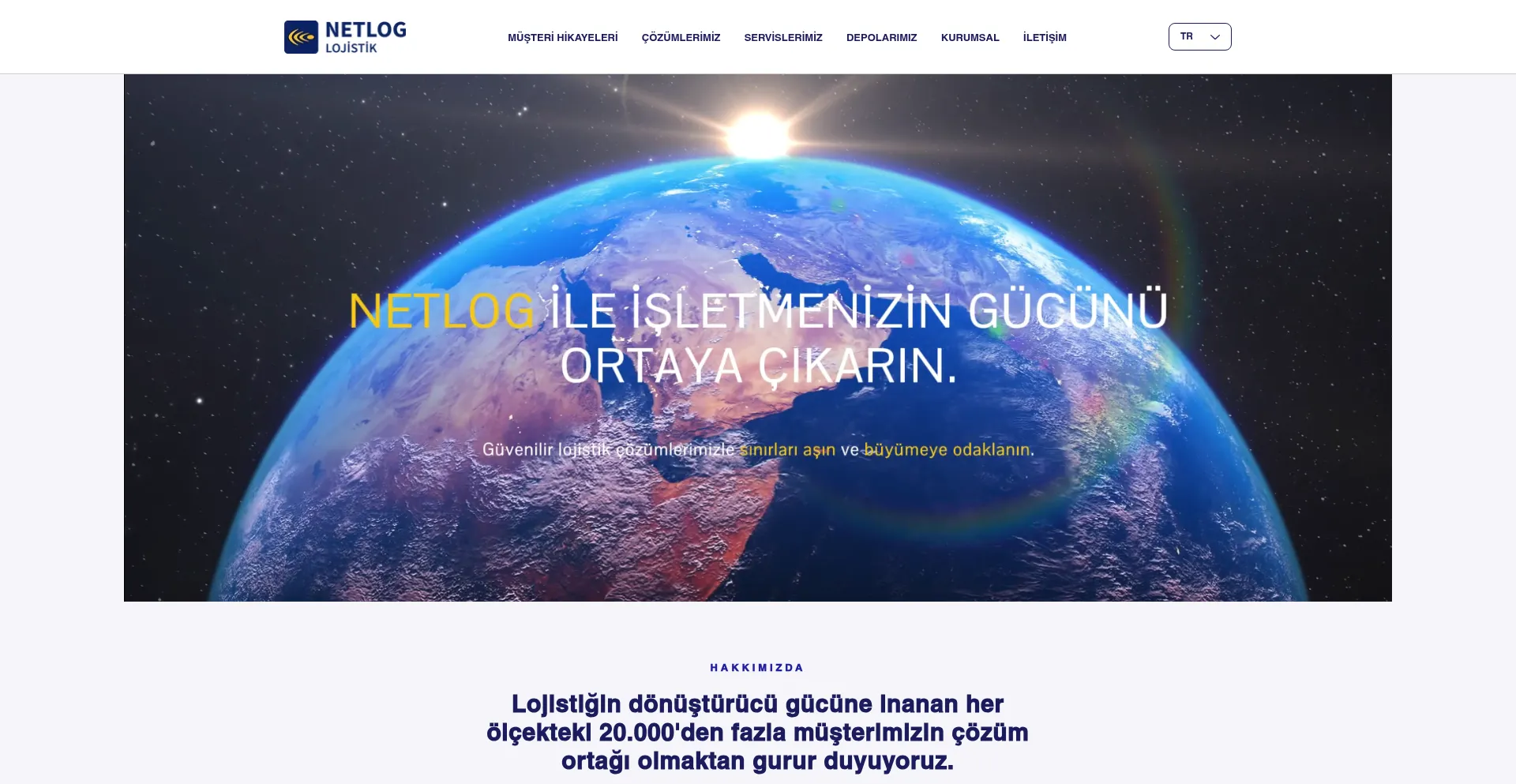 Website screenshot of Netloglogistics.com