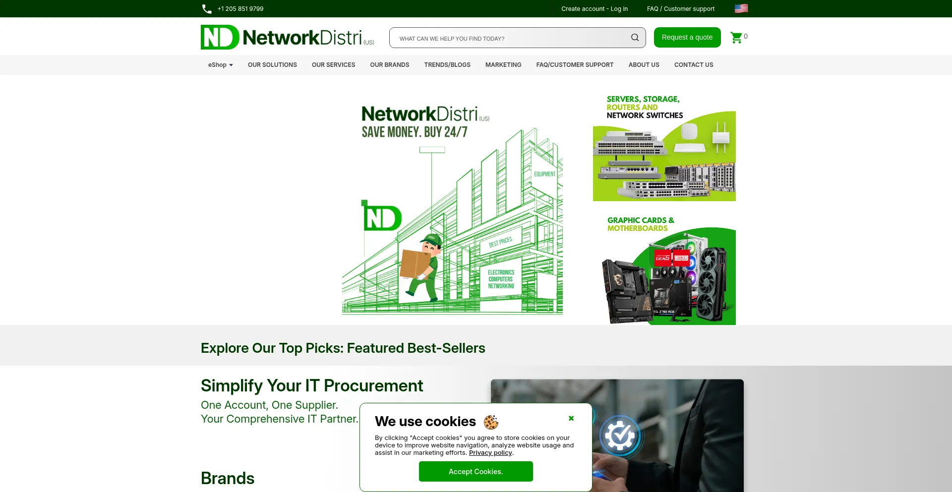 Website screenshot of Networkdistri.com