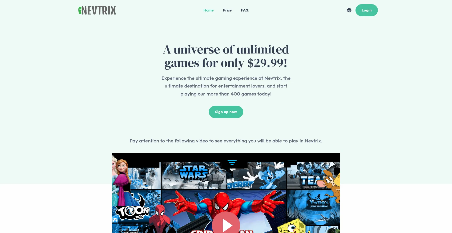 Nevtrix.com Screenshot