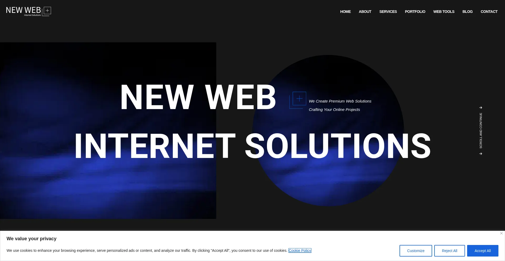 Website screenshot of New-web.net