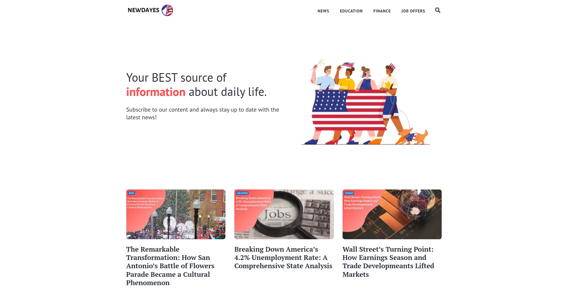 Website screenshot of Newdayes.com