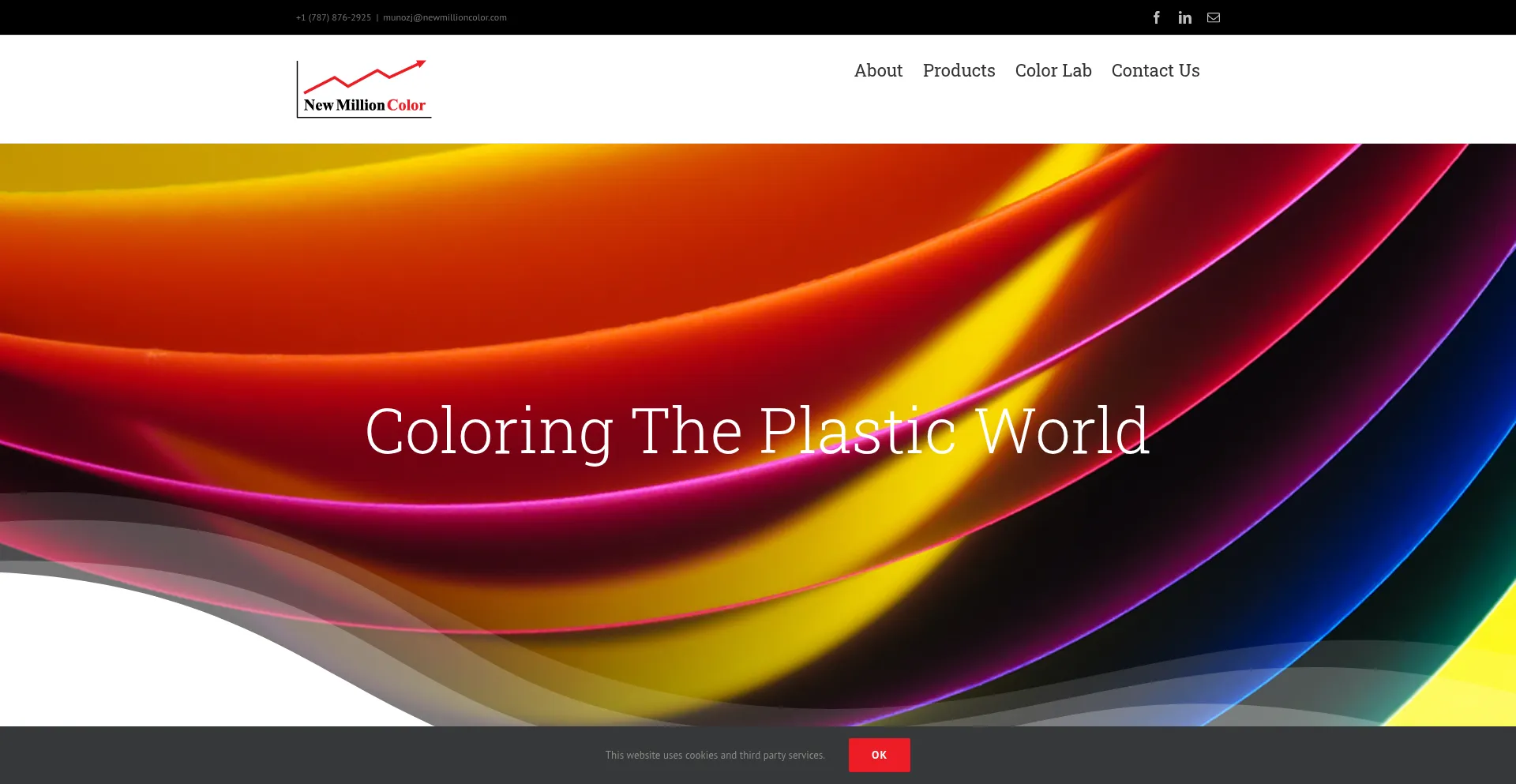 Website screenshot of Newmillioncolor.com