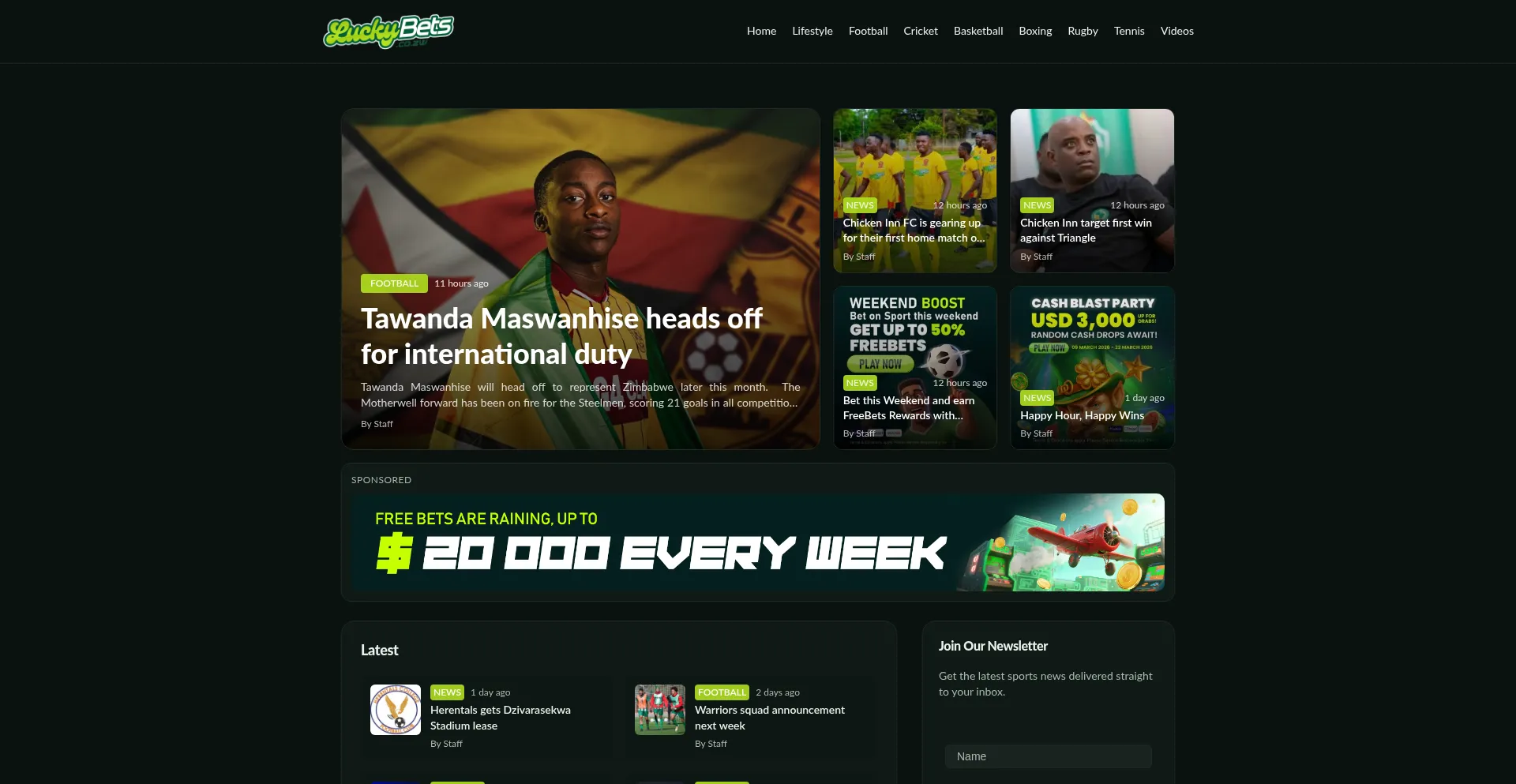 News.luckybets.co.zw