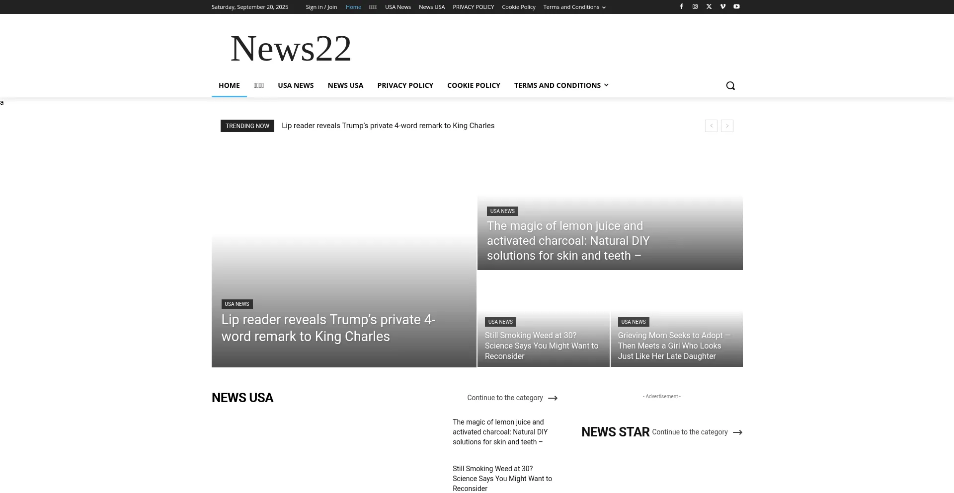News22.net Screenshot