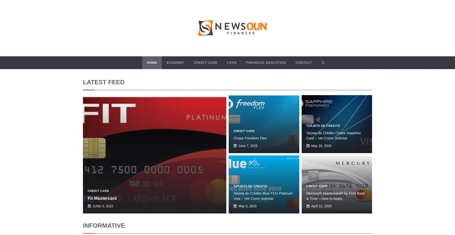 Website screenshot of Newsoun.com