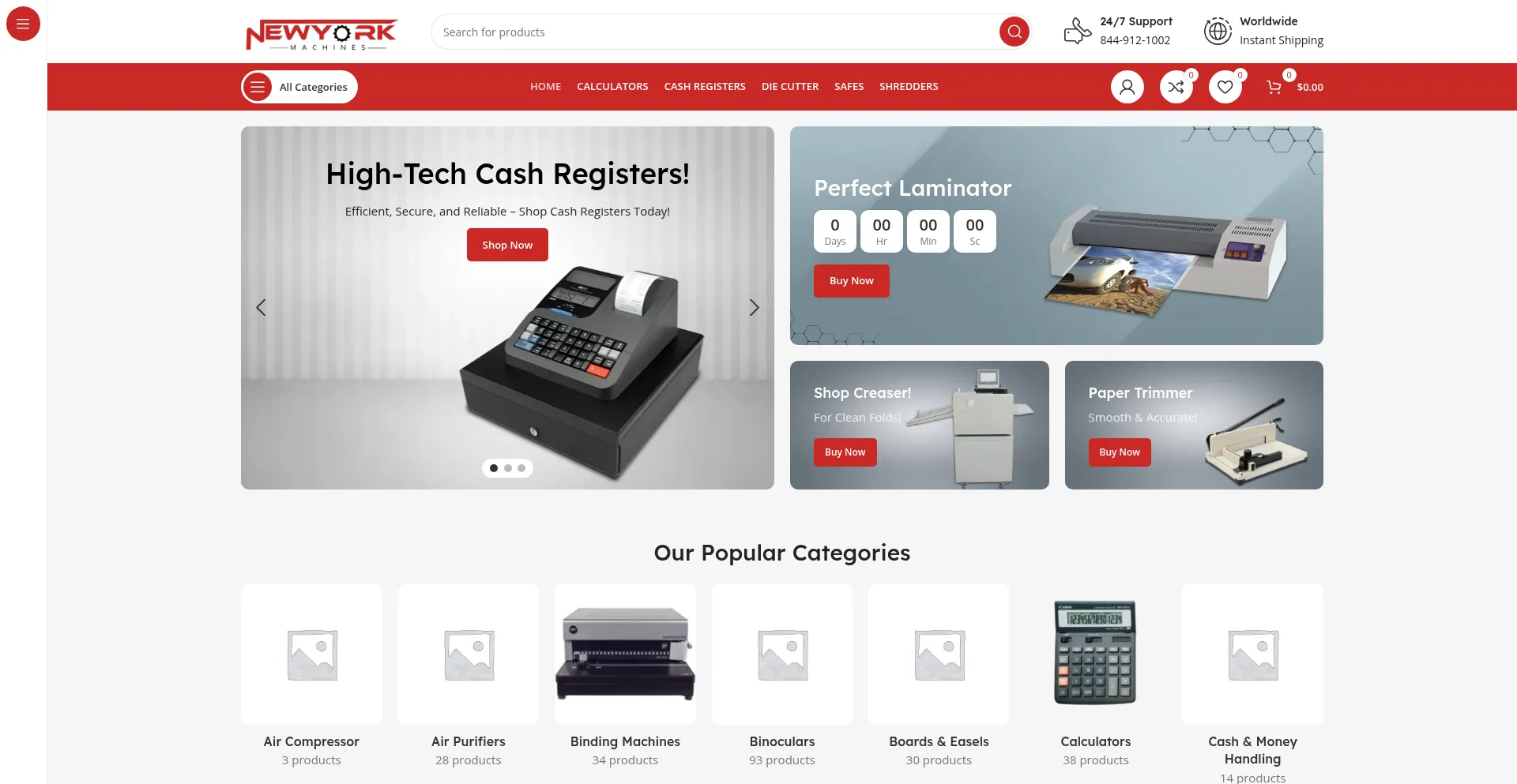 Website screenshot of Newyorkmachines.com