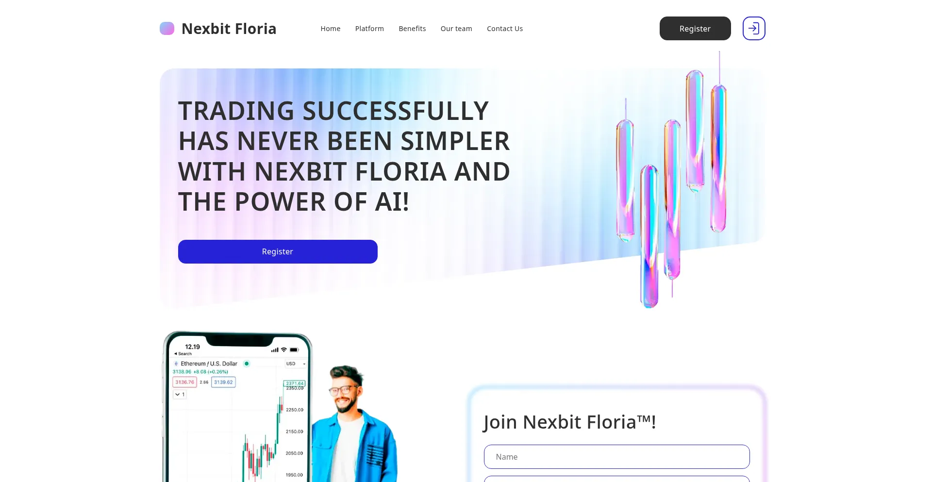 Website screenshot of Nexbit-floria.com