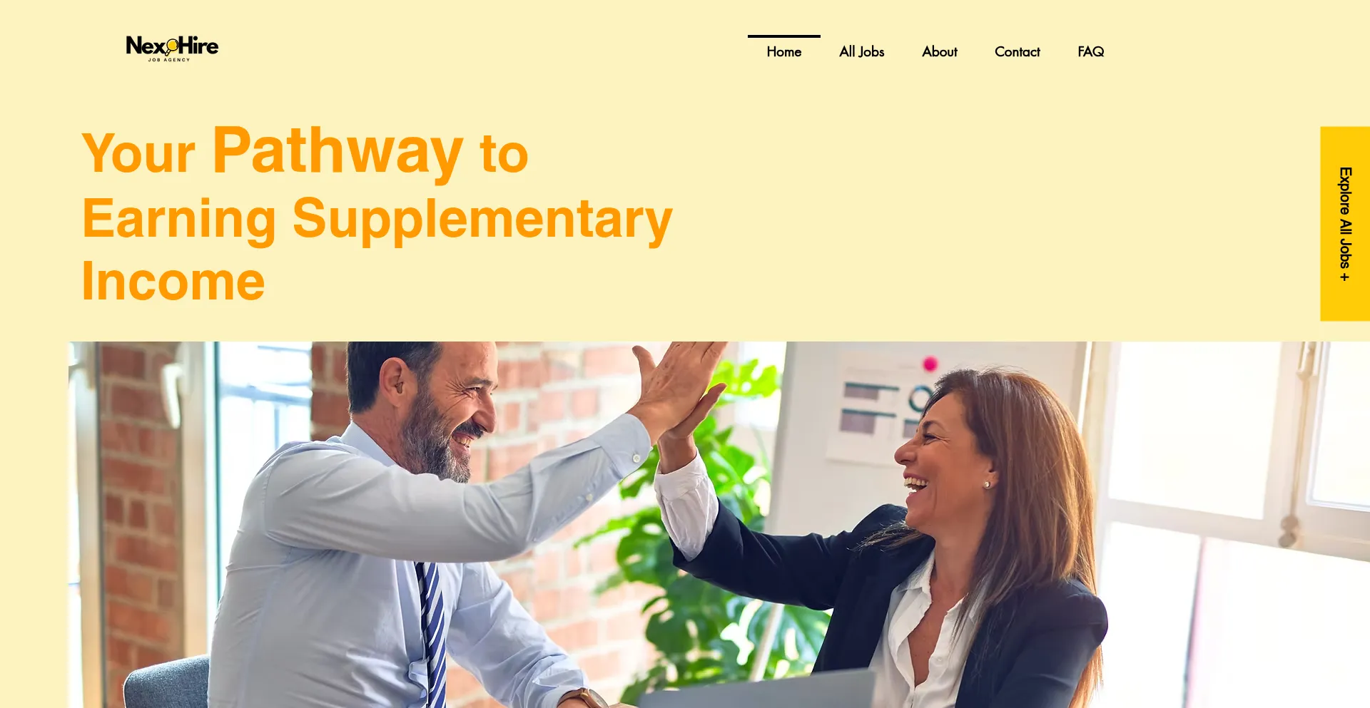 Website screenshot of Nexhire.site
