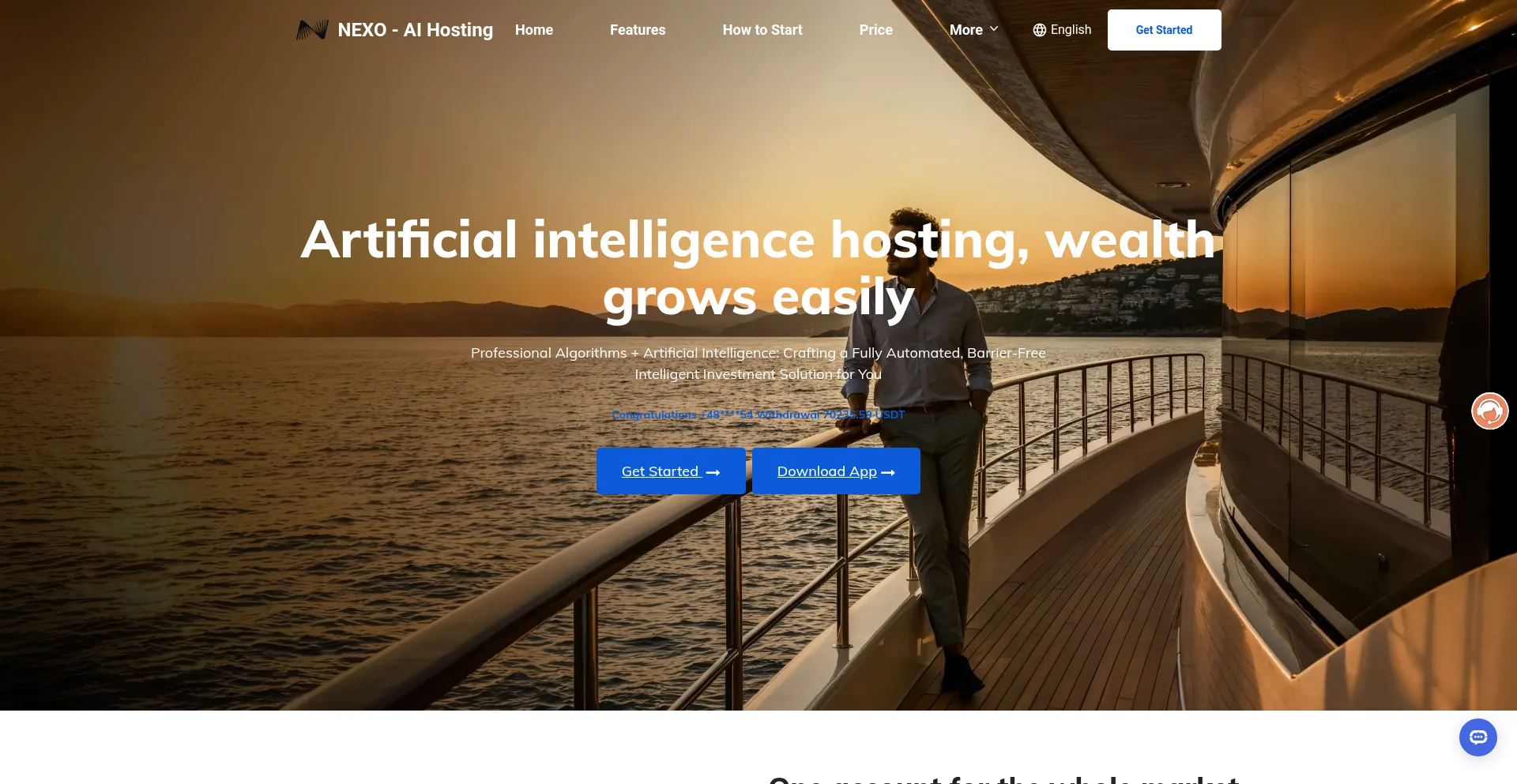 Website screenshot of Nexoai.net