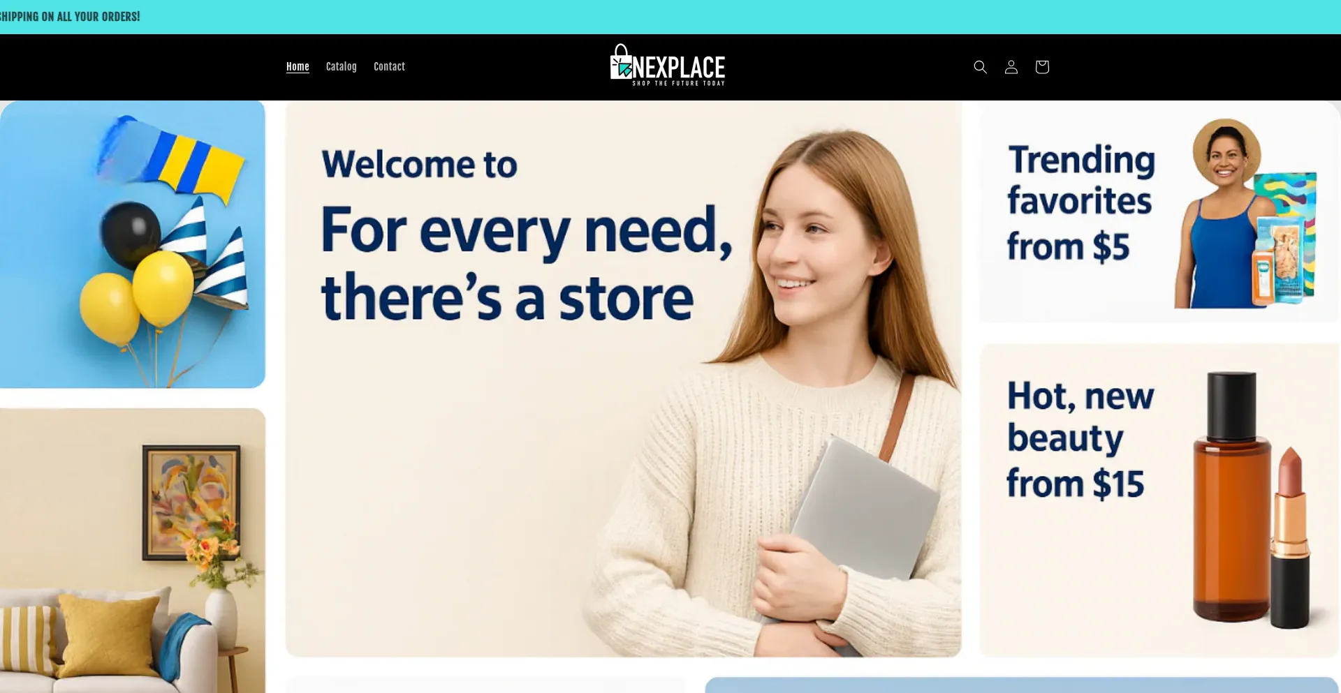 Website screenshot of Nexplaces.store