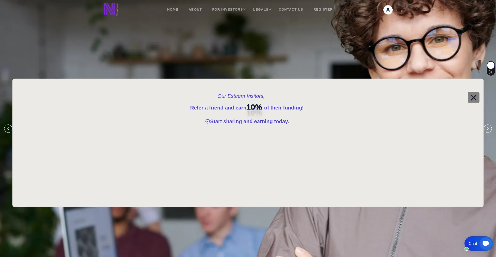 Website screenshot of Nexuscapital.org