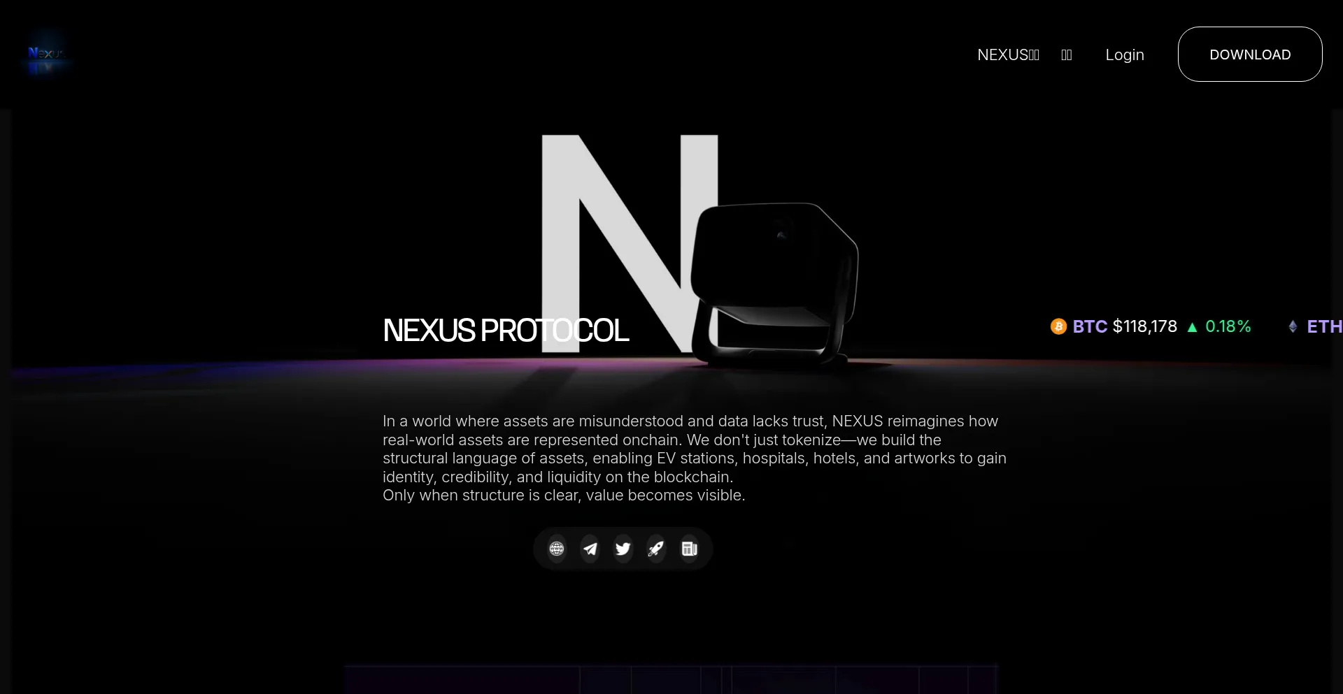 Website screenshot of Nexweb3.org