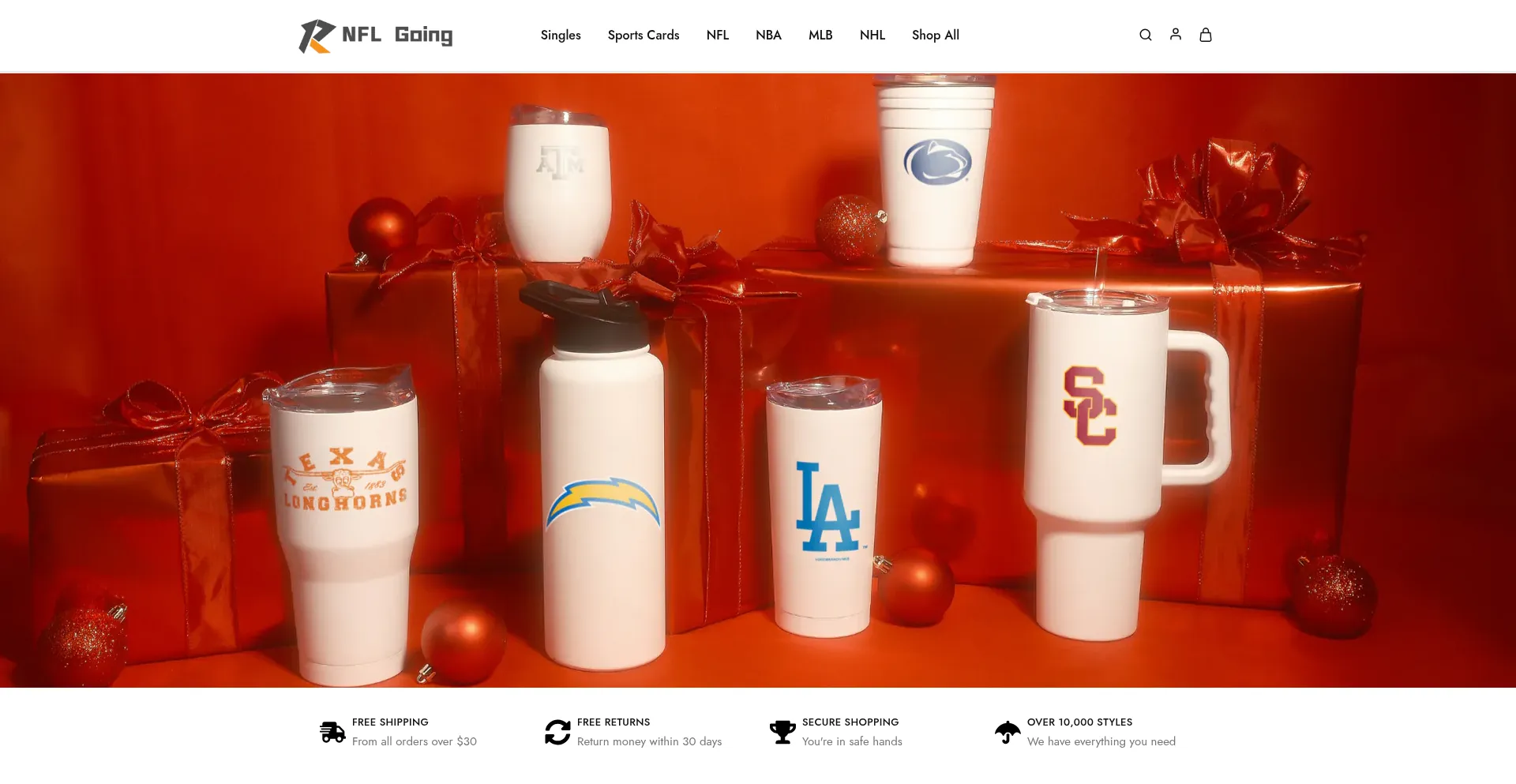 Website screenshot of Nflgoing.com