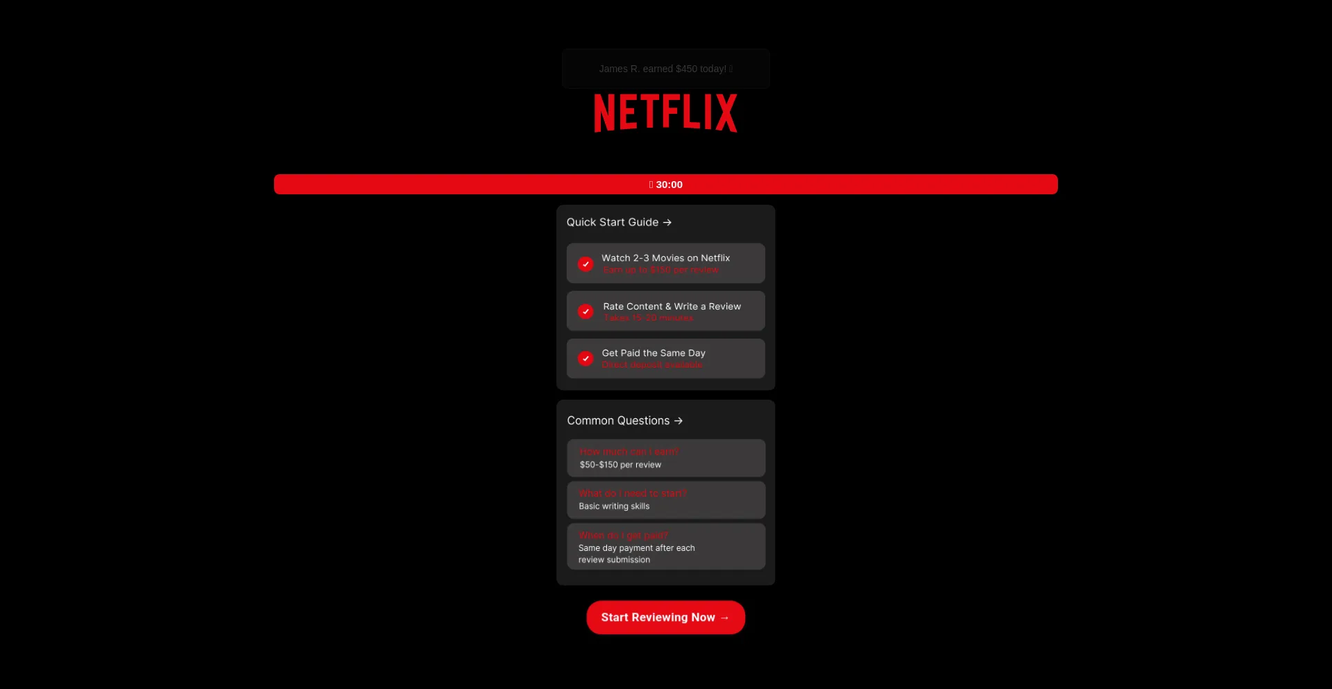 Website screenshot of Nfxreviews.com