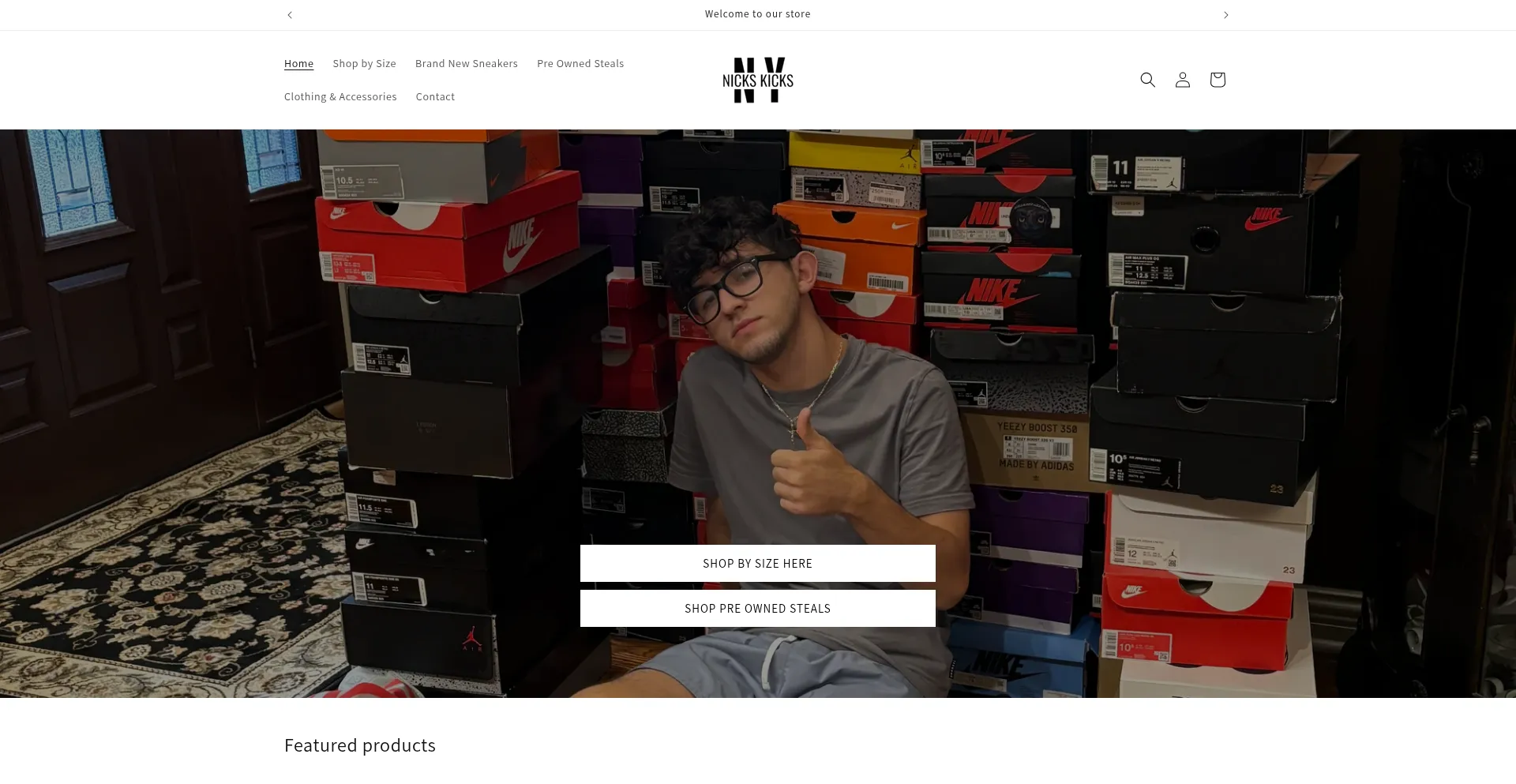 Website screenshot of Nickskicksny.com