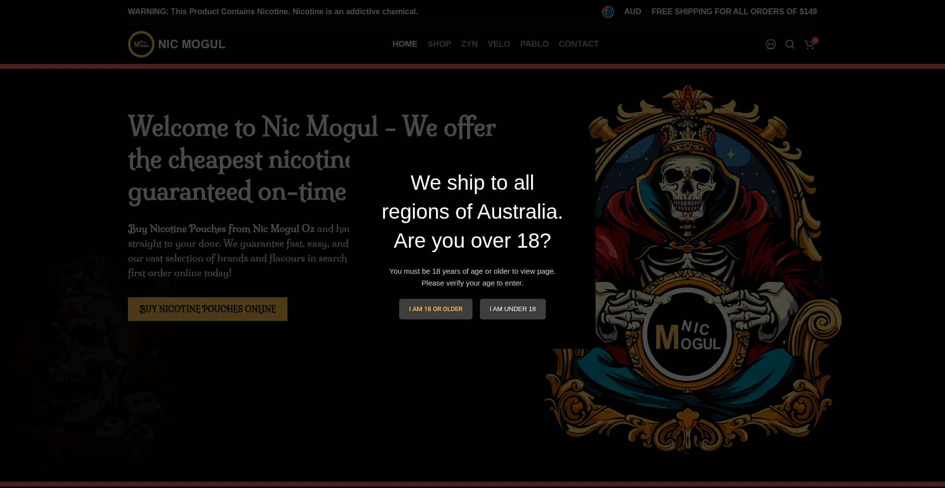 Website screenshot of Nicmoguloz.com