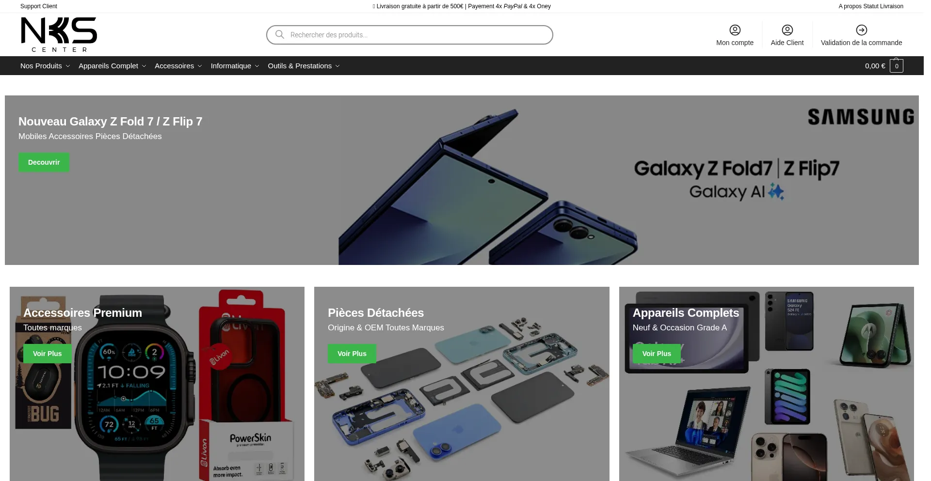 Website screenshot of Nkscenter.com