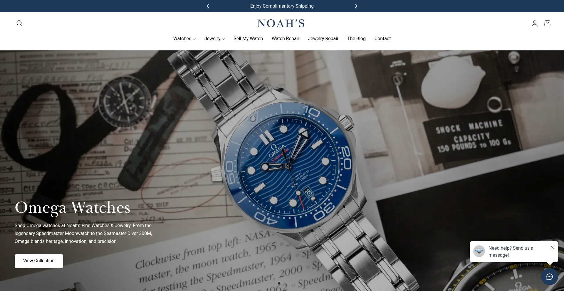 Website screenshot of Noahsfinejewelry.com