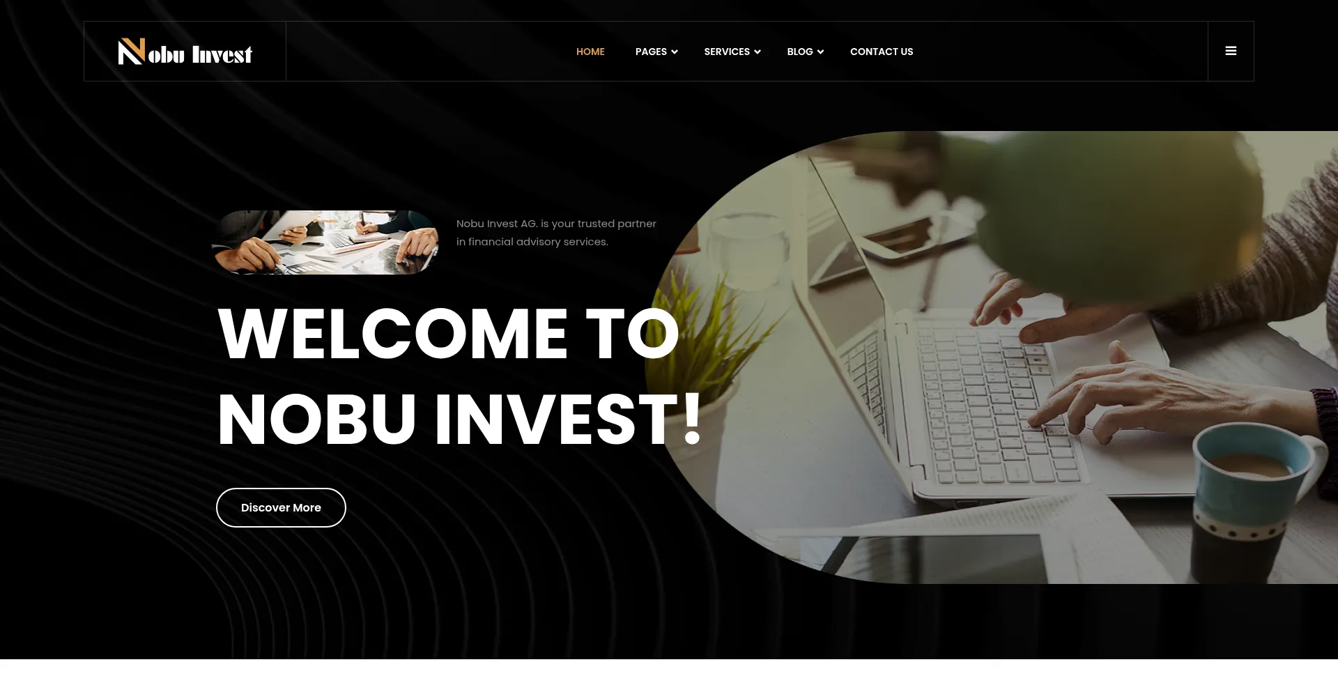 Website screenshot of Nobu-invest.com