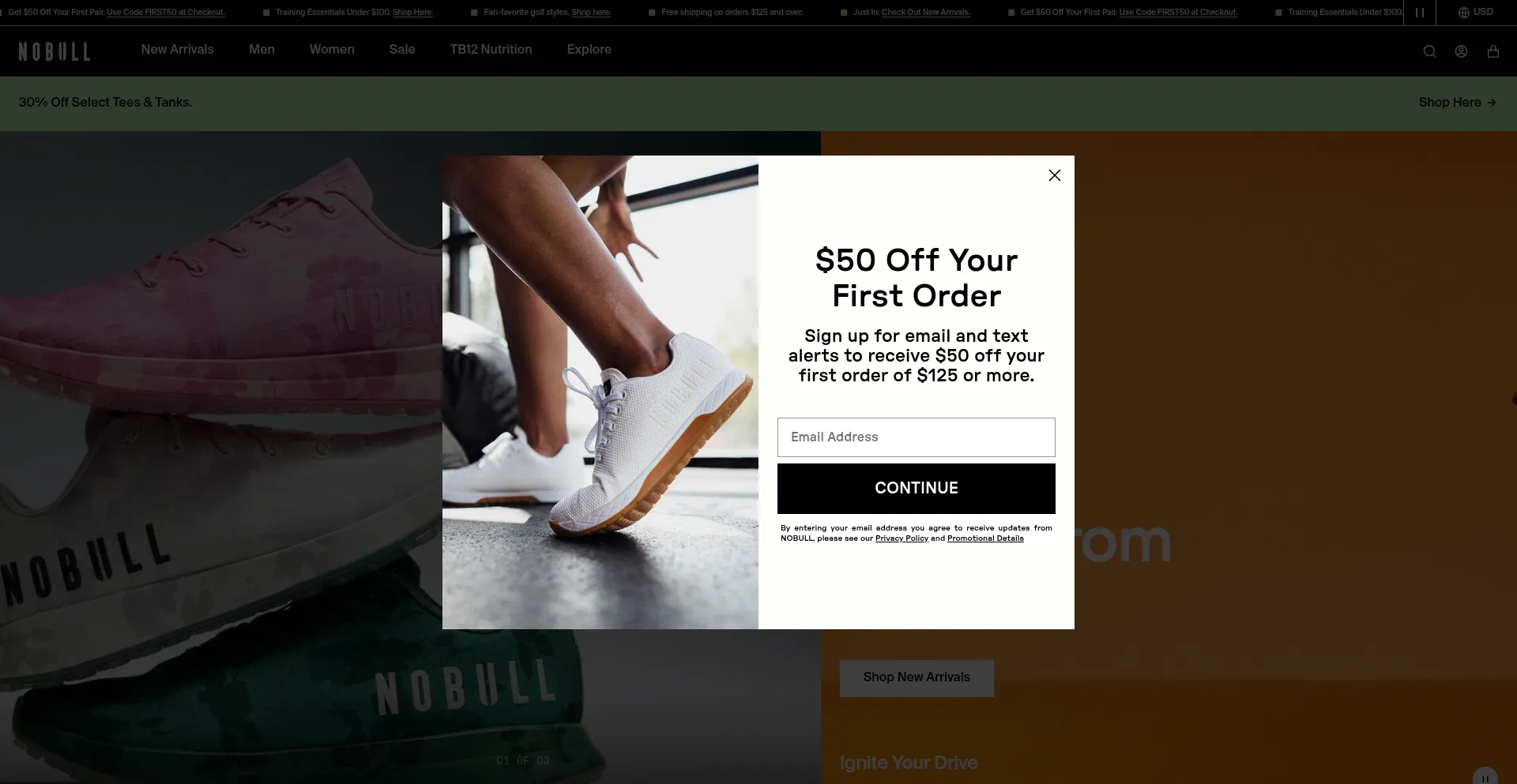 Website screenshot of Nobullproject.com