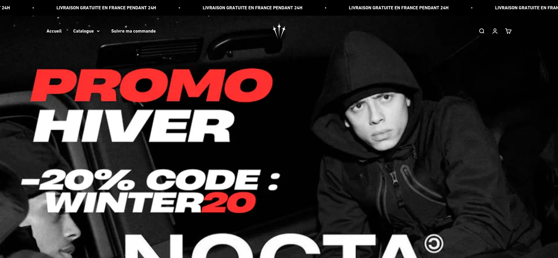 Website screenshot of Noctazone.com