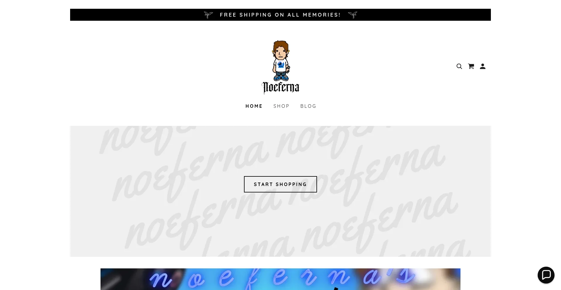 Website screenshot of Noeferna.com