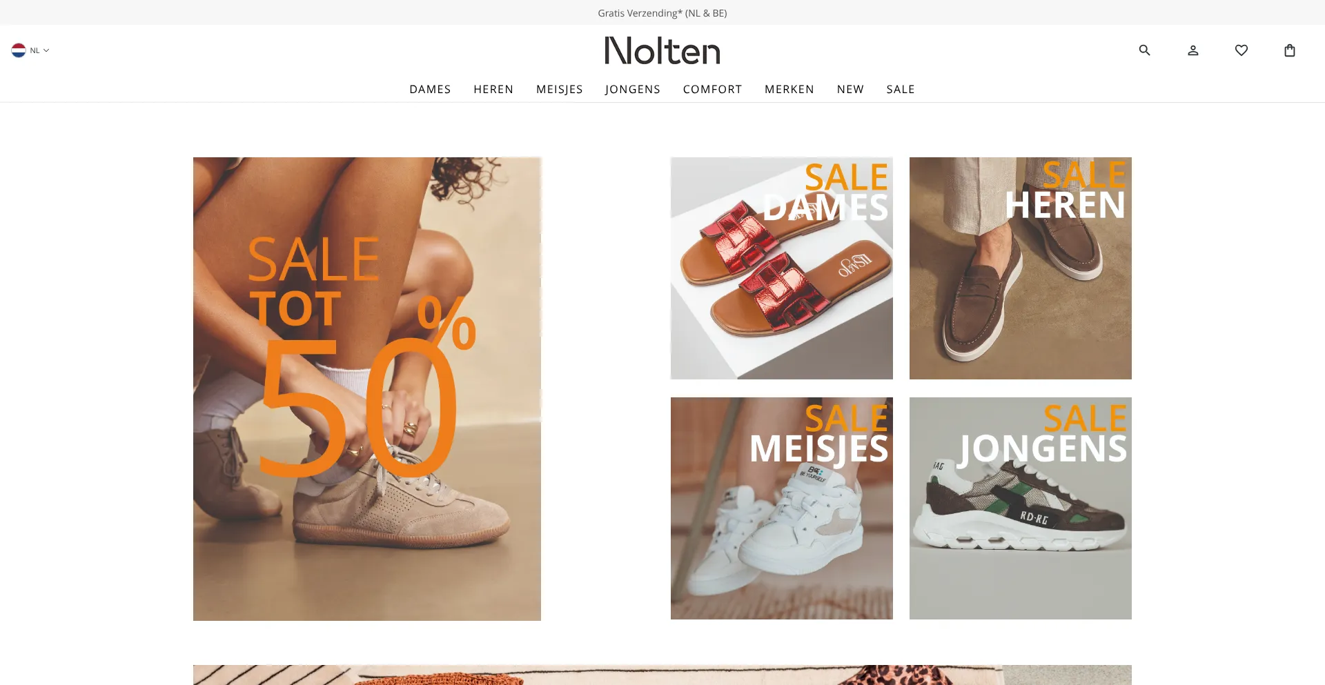 Website screenshot of Nolten.nl