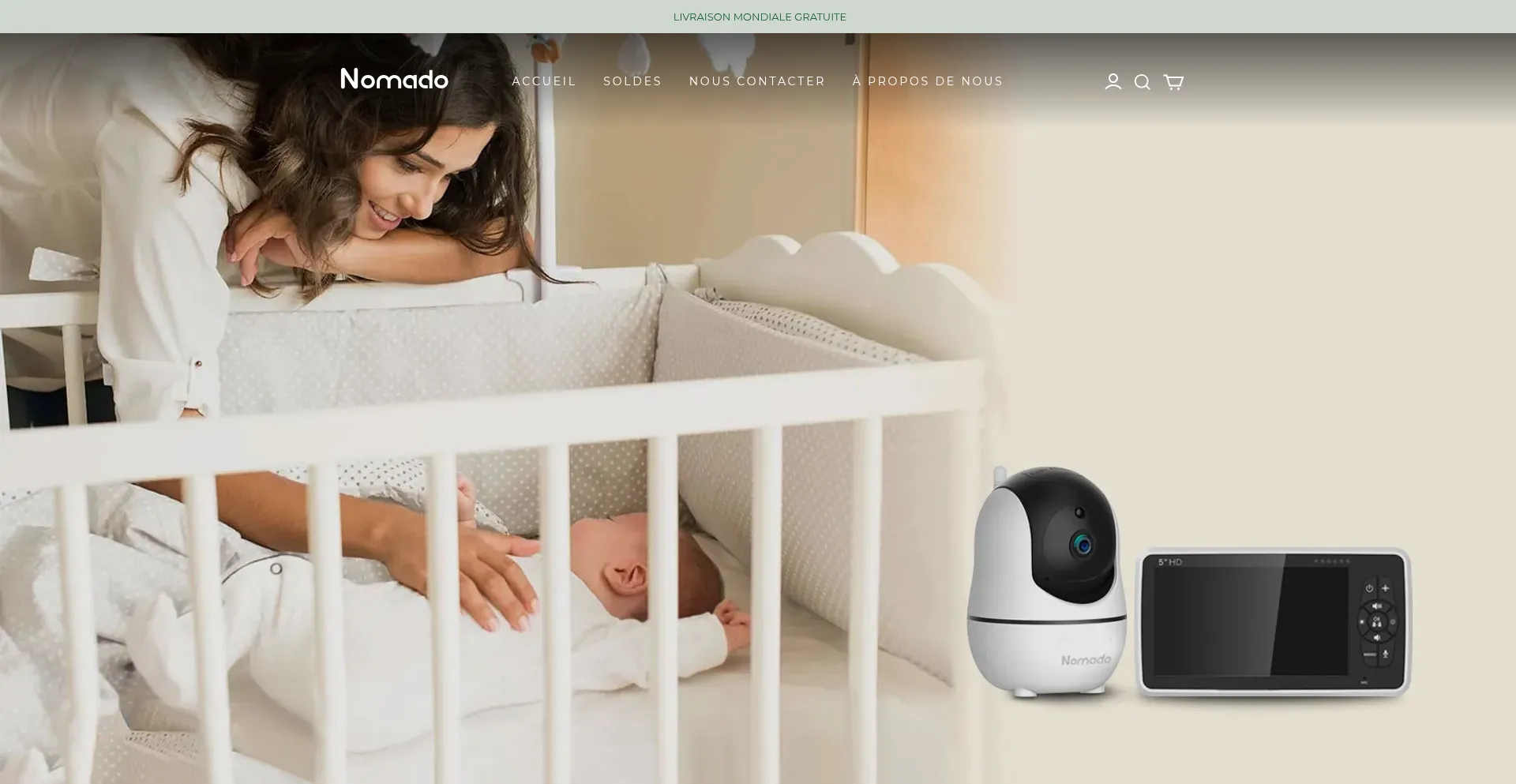 Website screenshot of Nomado-fr.com